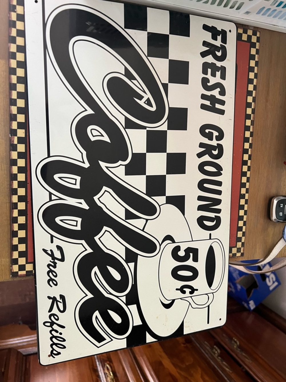 Hobby Lobby Black and White Fresh Ground Coffee Wall Sign